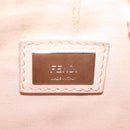 FENDI Trevaget Shoulder Bag Leather 2way Pink Silver Auth 144887-18