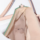 FENDI Trevaget Shoulder Bag Leather 2way Pink Silver Auth 144887-20