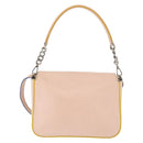 FENDI Trevaget Shoulder Bag Leather 2way Pink Silver Auth 144887-3