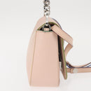 FENDI Trevaget Shoulder Bag Leather 2way Pink Silver Auth 144887-4