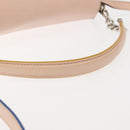 FENDI Trevaget Shoulder Bag Leather 2way Pink Silver Auth 144887-7