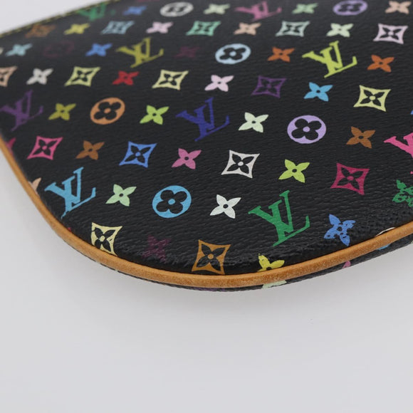 LOUIS VUITTON Monogram Multicolor Pochette GM Pouch Black M60027 LV Auth 144890V