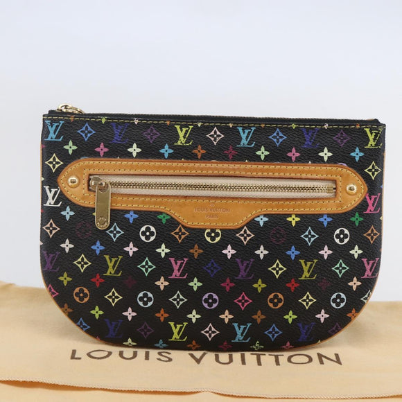 LOUIS VUITTON Monogram Multicolor Pochette GM Pouch Black M60027 LV Auth 144890V