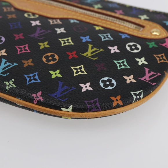 LOUIS VUITTON Monogram Multicolor Pochette GM Pouch Black M60027 LV Auth 144890V