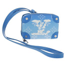 LOUIS VUITTON Clouds Soft Trunk Wallet Blue M45440 LV Auth 144891SAM-1