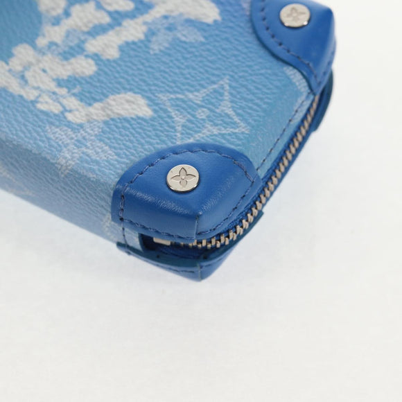 LOUIS VUITTON Clouds Soft Trunk Wallet Blue M45440 LV Auth 144891M