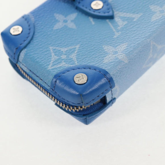 LOUIS VUITTON Clouds Soft Trunk Wallet Blue M45440 LV Auth 144891SAM