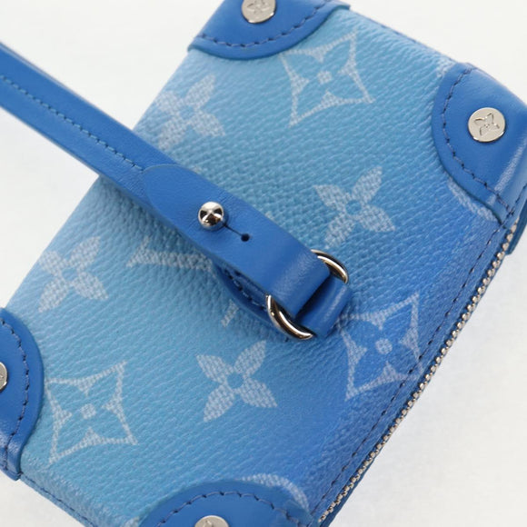 LOUIS VUITTON Clouds Soft Trunk Wallet Blue M45440 LV Auth 144891SAM
