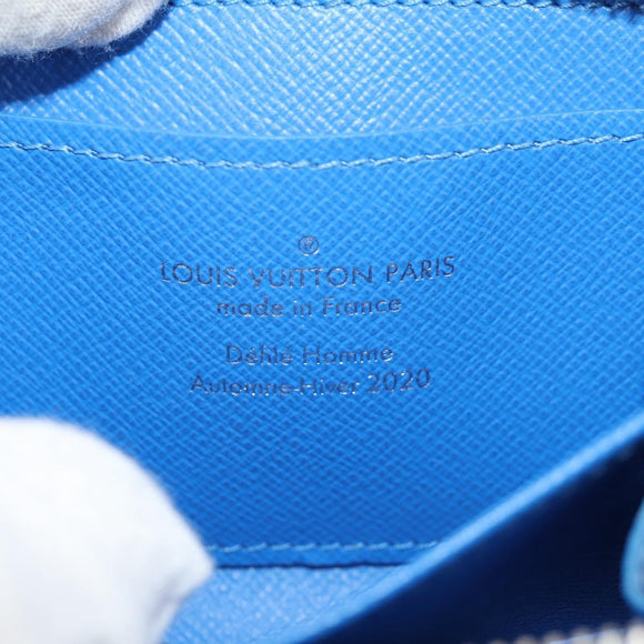 LOUIS VUITTON Clouds Soft Trunk Wallet Blue M45440 LV Auth 144891M