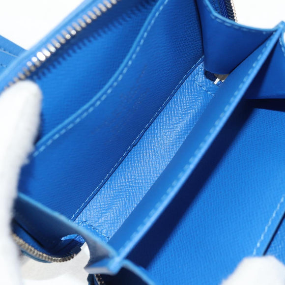 LOUIS VUITTON Clouds Soft Trunk Wallet Blue M45440 LV Auth 144891M