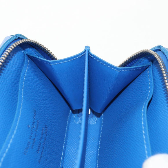 LOUIS VUITTON Clouds Soft Trunk Wallet Blue M45440 LV Auth 144891SAM