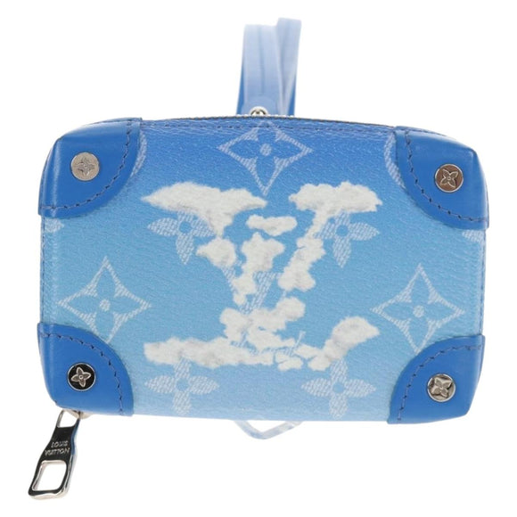 LOUIS VUITTON Clouds Soft Trunk Wallet Blue M45440 LV Auth 144891SAM