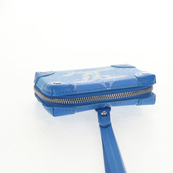 LOUIS VUITTON Clouds Soft Trunk Wallet Blue M45440 LV Auth 144891M