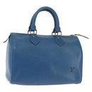 LOUIS VUITTON Epi Speedy 25 Hand Bag Toledo Blue M43015 LV Auth 144907-1