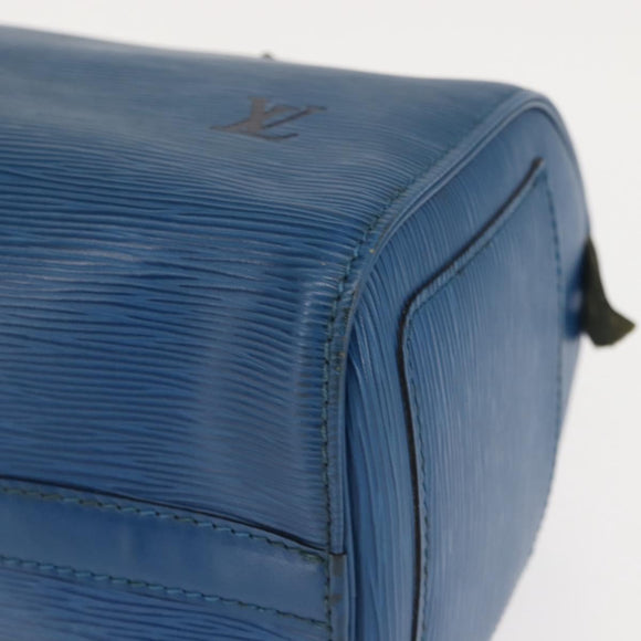 LOUIS VUITTON Epi Speedy 25 Hand Bag Toledo Blue M43015 LV Auth 144907