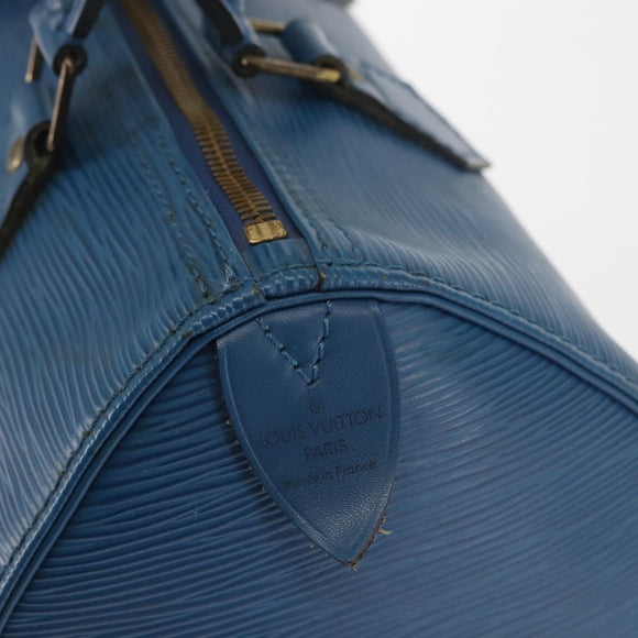 LOUIS VUITTON Epi Speedy 25 Hand Bag Toledo Blue M43015 LV Auth 144907