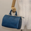 LOUIS VUITTON Epi Speedy 25 Hand Bag Toledo Blue M43015 LV Auth 144907-22