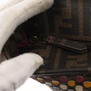 FENDI Zucca Canvas Tote Bag Black Brown Auth 144917-10