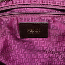 FENDI Zucca Canvas Tote Bag Black Brown Auth 144917-17