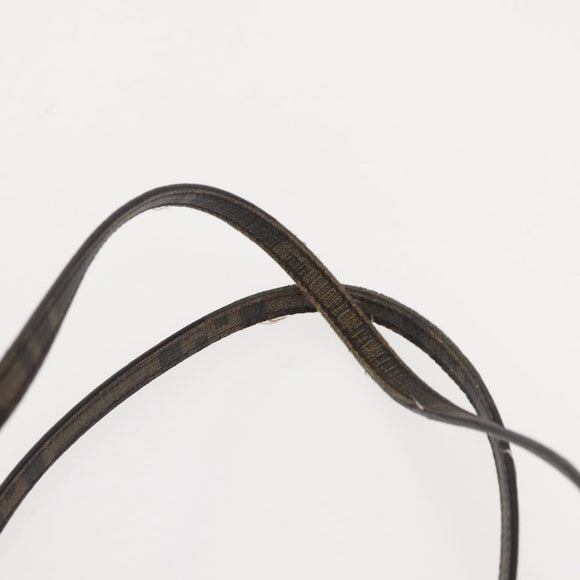 FENDI Zucca Canvas Tote Bag Black Brown Auth 144917