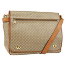 CELINE Macadam Canvas Shoulder Bag PVC Beige Gold Auth 144918-1