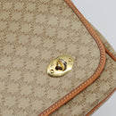 CELINE Macadam Canvas Shoulder Bag PVC Beige Gold Auth 144918-14