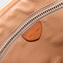 CELINE Macadam Canvas Shoulder Bag PVC Beige Gold Auth 144918-17