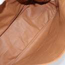 CELINE Macadam Canvas Shoulder Bag PVC Beige Gold Auth 144918-18