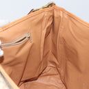 CELINE Macadam Canvas Shoulder Bag PVC Beige Gold Auth 144918-19