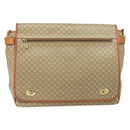 CELINE Macadam Canvas Shoulder Bag PVC Beige Gold Auth 144918-2