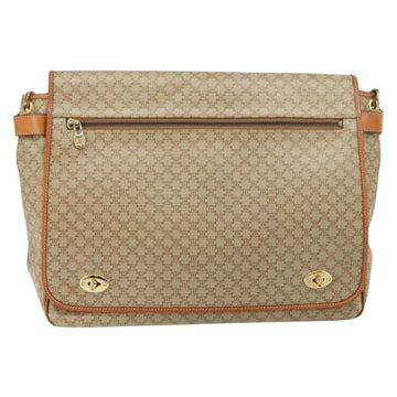 CELINE Macadam Canvas Shoulder Bag PVC Beige Gold Auth 144918 - 0