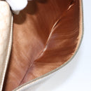 CELINE Macadam Canvas Shoulder Bag PVC Beige Gold Auth 144918-24