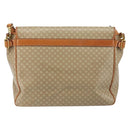 CELINE Macadam Canvas Shoulder Bag PVC Beige Gold Auth 144918-3