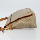 CELINE Macadam Canvas Shoulder Bag PVC Beige Gold Auth 144918-5