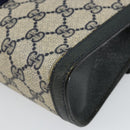 GUCCI GG Supreme Sherry Line Clutch Bag PVC Navy Red 89 01 006 Auth 144919-15