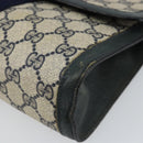 GUCCI GG Supreme Sherry Line Clutch Bag PVC Navy Red 89 01 006 Auth 144919-7