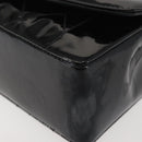 CHANEL Chain Diana Shoulder Bag Patent leather Black Gold CC Auth 144924-15