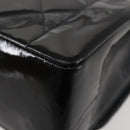 CHANEL Chain Diana Shoulder Bag Patent leather Black Gold CC Auth 144924-17