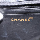 CHANEL Chain Diana Shoulder Bag Patent leather Black Gold CC Auth 144924-21