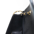 CHANEL Chain Diana Shoulder Bag Patent leather Black Gold CC Auth 144924-23