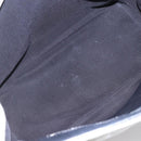 CHANEL Choco Bar Camelia Tote Bag Canvas Gray Silver CC Auth 144927-15