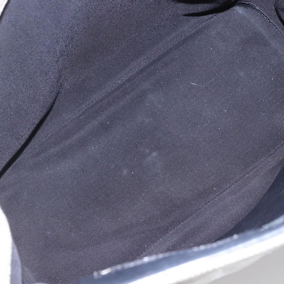 CHANEL Choco Bar Camelia Tote Bag Canvas Gray Silver CC Auth 144927