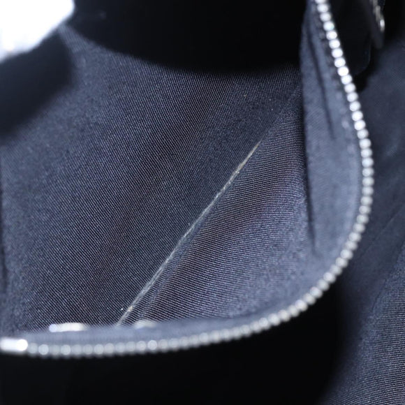 CHANEL Choco Bar Camelia Tote Bag Canvas Gray Silver CC Auth 144927