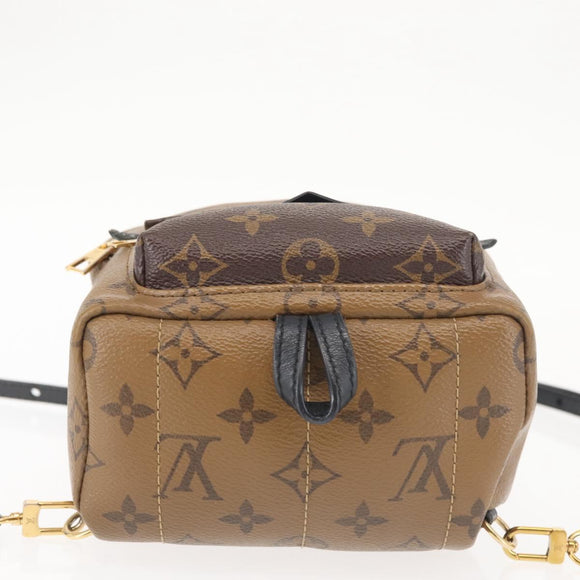 LOUIS VUITTON Monogram Reverse Palm Springs MINI Backpack M44872 LV Auth 144928
