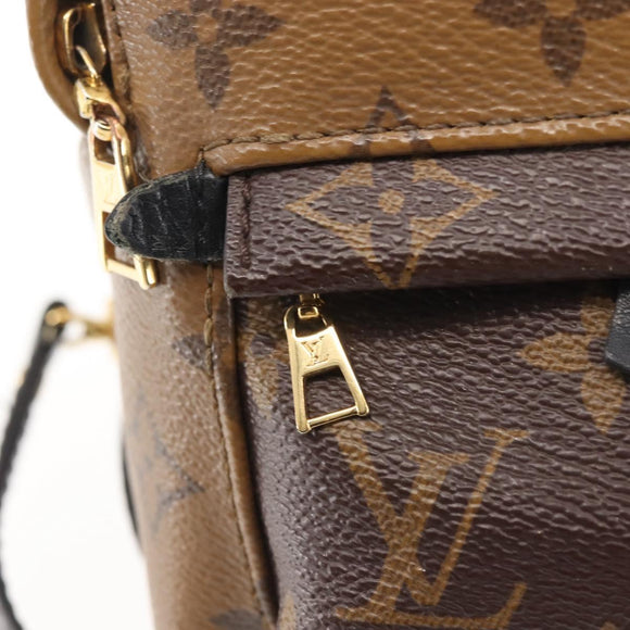 LOUIS VUITTON Monogram Reverse Palm Springs MINI Backpack M44872 LV Auth 144928