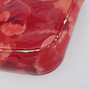 LOUIS VUITTON Vernis Ikat Pochette Accessoires Pouch Red Pink M90042 Auth 144929-8