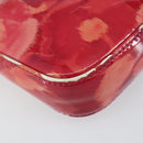LOUIS VUITTON Vernis Ikat Pochette Accessoires Pouch Red Pink M90042 Auth 144929-15