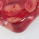 LOUIS VUITTON Vernis Ikat Pochette Accessoires Pouch Red Pink M90042 Auth 144929-16