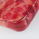 LOUIS VUITTON Vernis Ikat Pochette Accessoires Pouch Red Pink M90042 Auth 144929-17