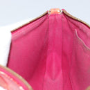 LOUIS VUITTON Vernis Ikat Pochette Accessoires Pouch Red Pink M90042 Auth 144929-20